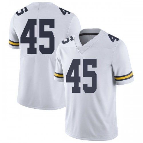 Adam Shibley Michigan Wolverines Men's NCAA #45 White Limited Brand Jordan College Stitched Football Jersey PES4154XW